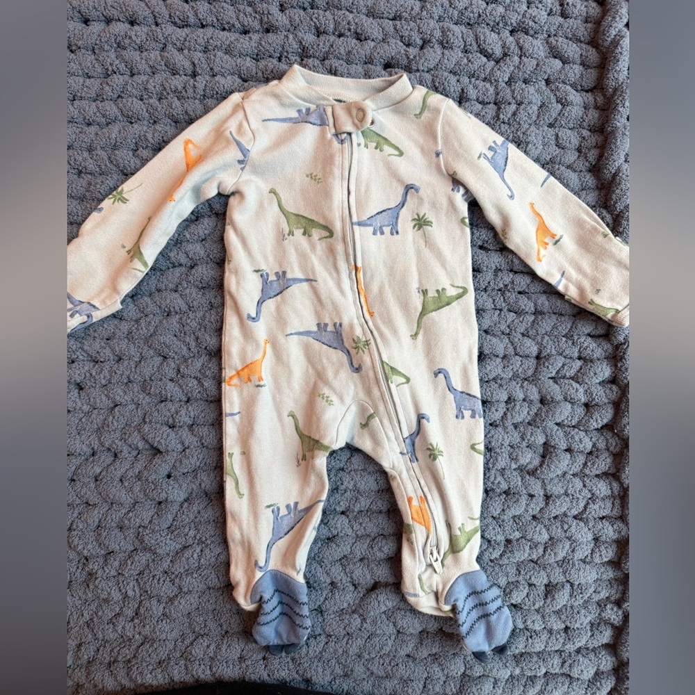 Carter's Cream Dinosaur Print Kids Pajamas